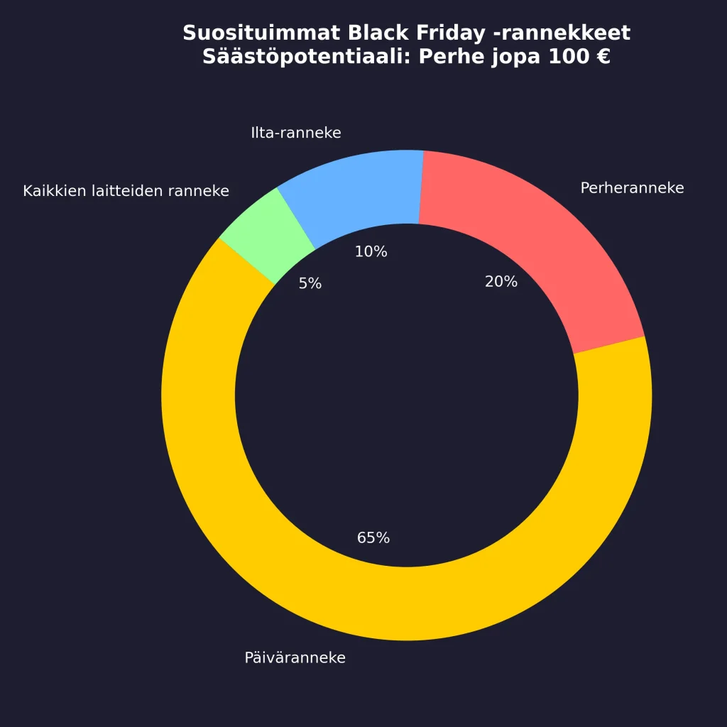 Huvipuistorannekkeiden säästöt & suosituin tuote