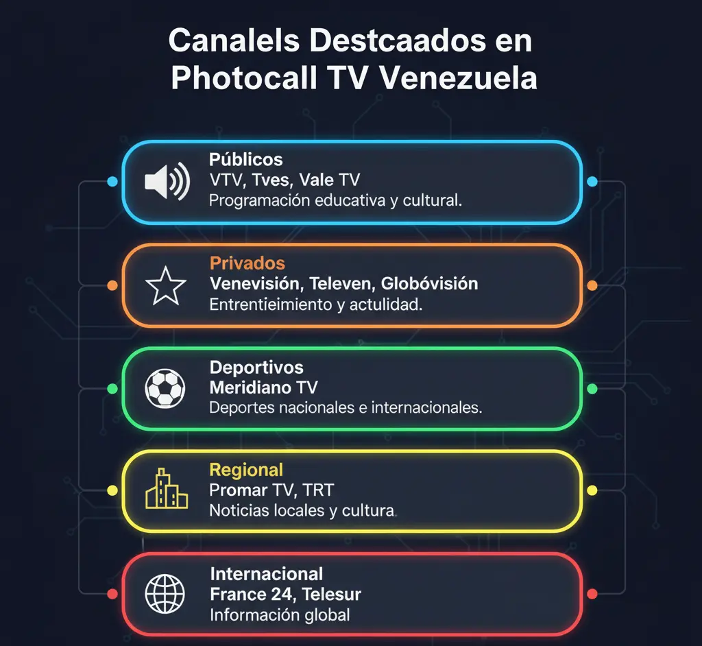 Canales Destacados por Tipo Venezuela